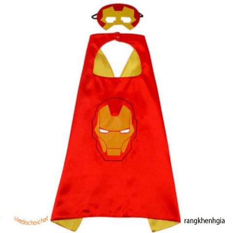 Bộ đồ choàng Siêu Nhân Ultraman kèm mặt nạ satin vải lụa cho bé trai, bé gái - Trang phục hóa trang siêu anh hùng cực chất