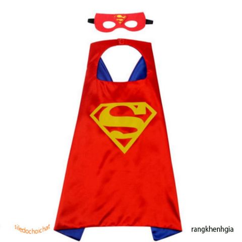 Bộ đồ choàng Siêu Nhân Ultraman kèm mặt nạ satin vải lụa cho bé trai, bé gái - Trang phục hóa trang siêu anh hùng cực chất