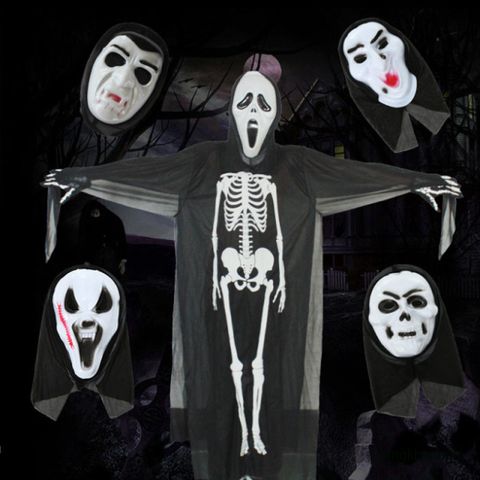 Mặt Nạ Halloween Hồn Ma Đầu Skull Toàn Mặt - Đồ Trang Trí Tiệc Hóa Trang An Toàn, Độc Đáo và ấn Tượng
