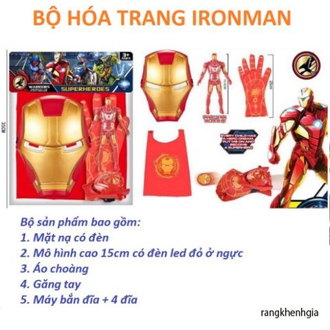 Bộ Đồ Chơi Nhập Vai Siêu Anh Hùng Avenger - Người Nhện, Khổng Lồ Xanh, Người Sắt, Đội Trưởng Mỹ - Phụ Kiện Vui Chơi Cho Trẻ Em