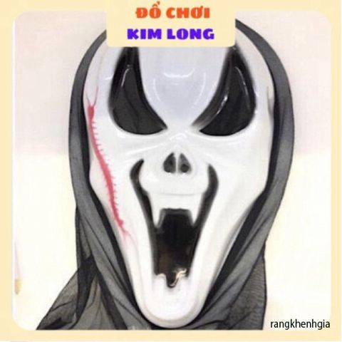 Set Áo Choàng Bộ Xương 3 Món có Nón Găng Tay Mặt Nạ - Trang Phục Hóa Trang Halloween cho Trẻ Em và Người Lớn