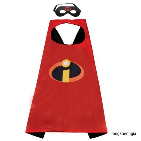 Bộ áo choàng Hải Tặc Đen Đỏ kèm mặt nạ satin cho bé trai bé gái - Trang phục hóa trang siêu anh hùng Marvel tuyệt đẹp