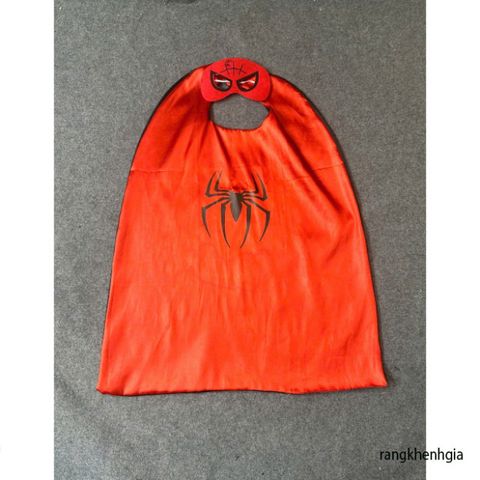 Áo Choàng Siêu Nhân Nhện Cho Bé - Bộ Trang Phục Hóa Trang Kèm Mặt Nạ, Chất Liệu Mềm Mại, Thoải Mái, Vui Chơi An Toàn