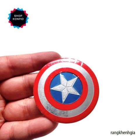 Tem Nhôm Logo Khiên Captain America - Decal Siêu Dính Nhiều Kích Thước Cho Fan Marvel, Dán Xe, Trang Trí Nhà Cửa