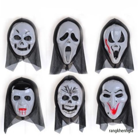 Mặt Nạ Scream Halloween Chính Hãng - Phụ Kiện Hóa Trang Thần Chết Bí Ẩn Cho Tiệc Hóa Trang Dành Cho Fan Kinh Dị