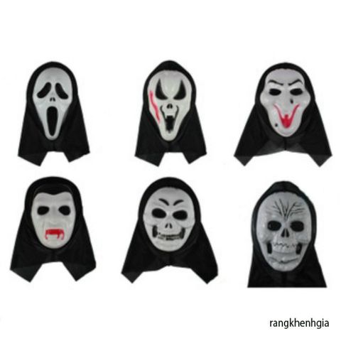 Mặt Nạ Scream Halloween Chính Hãng - Phụ Kiện Hóa Trang Thần Chết Bí Ẩn Cho Tiệc Hóa Trang Dành Cho Fan Kinh Dị