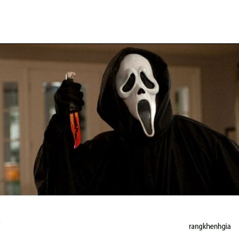 Mặt Nạ Scream Halloween Chính Hãng - Phụ Kiện Hóa Trang Thần Chết Bí Ẩn Cho Tiệc Hóa Trang Dành Cho Fan Kinh Dị