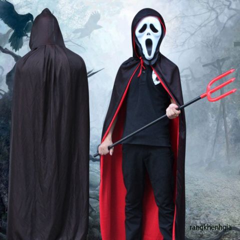 Mặt Nạ Scream Halloween Chính Hãng - Phụ Kiện Hóa Trang Thần Chết Bí Ẩn Cho Tiệc Hóa Trang Dành Cho Fan Kinh Dị