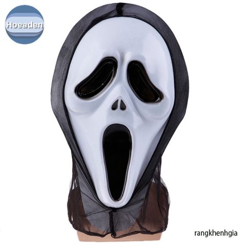Mặt Nạ Halloween Ma Quái Ghost Face Hoeaden - Phụ Kiện Kinh Dị Cho Tiệc Tùng, Hóa Trang, Quà Tặng Độc Đáo