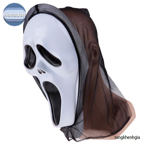 Mặt Nạ Halloween Ma Quái Ghost Face Hoeaden - Phụ Kiện Kinh Dị Cho Tiệc Tùng, Hóa Trang, Quà Tặng Độc Đáo