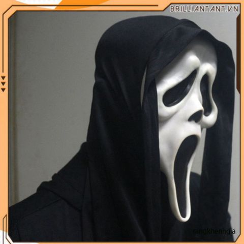 Mặt Nạ Hood Ma Đen Halloween Scream - Phụ Kiện Kinh Dị Độc Đáo Cho Hóa Trang và Tiệc Hóa Trang