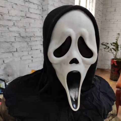 Mặt Nạ Hood Ma Đen Halloween Scream - Phụ Kiện Kinh Dị Độc Đáo Cho Hóa Trang và Tiệc Hóa Trang