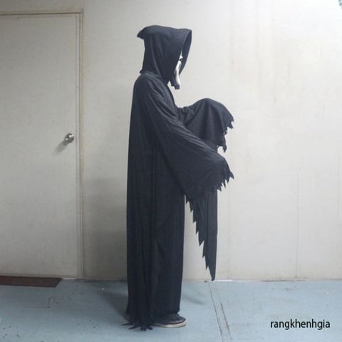 Mặt Nạ Hood Ma Đen Halloween Scream - Phụ Kiện Kinh Dị Độc Đáo Cho Hóa Trang và Tiệc Hóa Trang