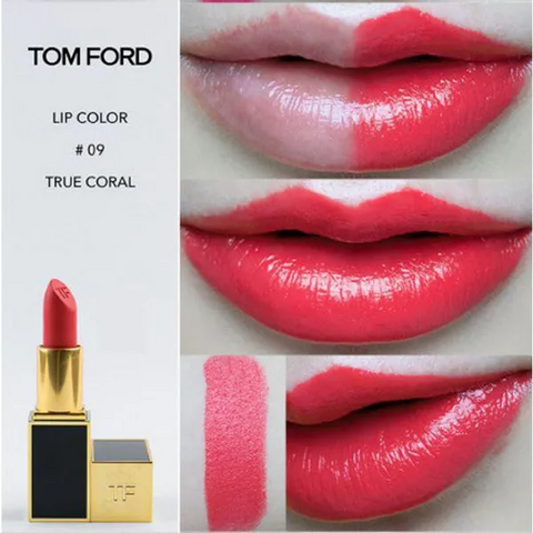 Son Tom Ford Lip Color Lipstick 09 True Coral - Son Môi Hồng Cam Sang Trọng, Dưỡng Ẩm Tốt, Sắc Màu Tươi Tắn Chất Lượng Cao