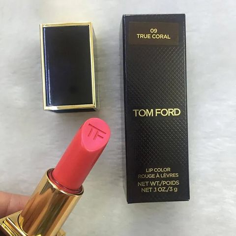 Son Tom Ford Lip Color Lipstick 09 True Coral - Son Môi Hồng Cam Sang Trọng, Dưỡng Ẩm Tốt, Sắc Màu Tươi Tắn Chất Lượng Cao