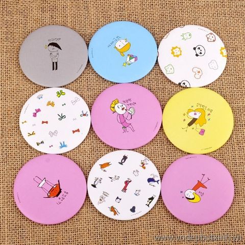 Gương Mini Cầm Tay Dễ Thương Hàn Quốc - Gương Bộ Sưu Tập Để Bỏ Túi 7cm - Món Quà Độc Đáo Cho Các Bạn Nữ