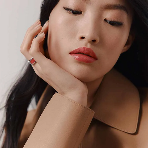 Son Hermès Rouge Hermès Silky Lipstick Shine 21 - Son Môi Màu Hoa Hồng Khô Sang Trọng, Dưỡng Ẩm Tốt, Phong Cách Độc Đáo