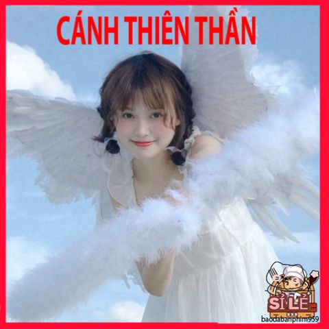 Bộ Cánh Thiên Thần Lông Vũ Trắng - Phụ Kiện Dễ Thương Cho Trẻ Em Và Người Lớn - Hoàn Hảo Cho Tiệc Hóa Trang và Lễ Hội