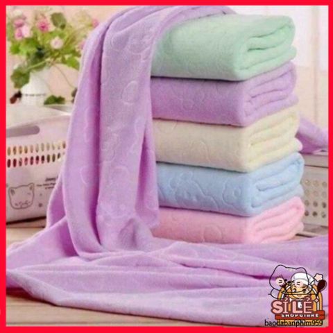 Bộ 5 Khăn Tắm Cao Cấp Nhật Bản 140x70cm, Chất Liệu Microfiber Thấm Hút Nhanh, Màu Sắc Ngẫu Nhiên, Thời Thượng và Tiện Lợi