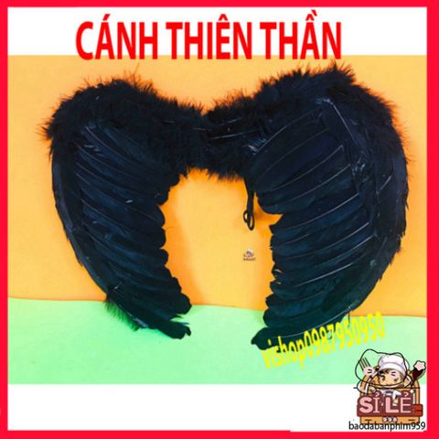 Bộ cánh cục cưng đen trắng dành cho người lớn và trẻ nhỏ - Món quà sinh nhật cosplay ror lông vũ Qurange 1pc.