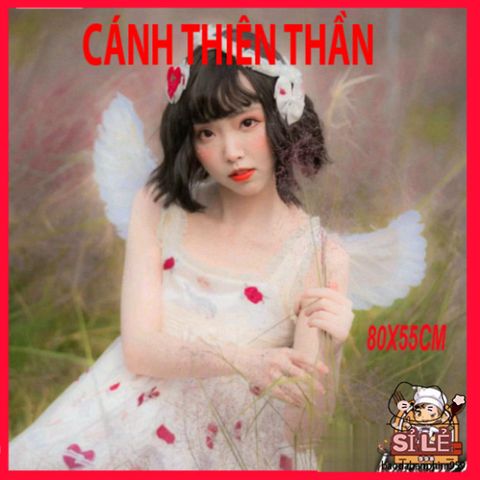 Bộ cánh cục cưng đen trắng dành cho người lớn và trẻ nhỏ - Món quà sinh nhật cosplay ror lông vũ Qurange 1pc.