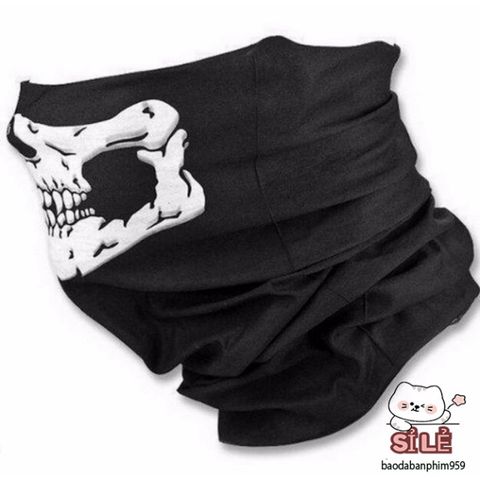 Khẩu Trang Đầu Lâu Xương Đa Năng - Khăn Lanh Thoáng Mát 50cm Phong Cách Cá Tính Dành Cho Phượt Và Hoạt Động Ngoài Trời