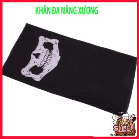 Khẩu Trang Đầu Lâu Xương Đa Năng - Khăn Lanh Thoáng Mát 50cm Phong Cách Cá Tính Dành Cho Phượt Và Hoạt Động Ngoài Trời