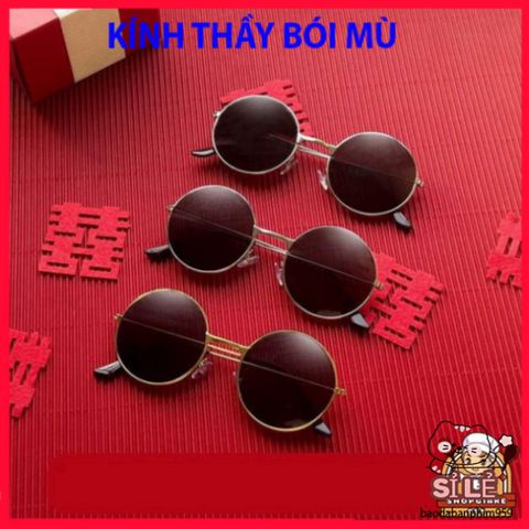 Kính Mắt Thầy Tướng Đen D182 - Kính Nobita Tròn Thời Trang, Phong Thủy, Phụ Kiện Độc Đáo Cho Người Yêu Thích Chất Liệu Thời Thượng