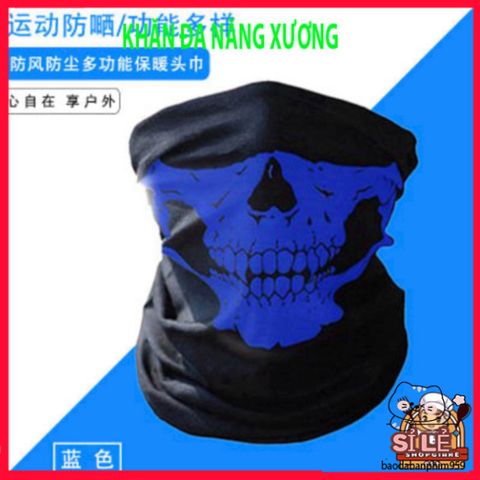 Khăn Phượt Đa Năng Trùm Đầu Hình Xương Đầu Lâu - Bịt Mặt Chống Nắng, Chống Bụi, Thời Trang Phượt Cho Nam Nữ