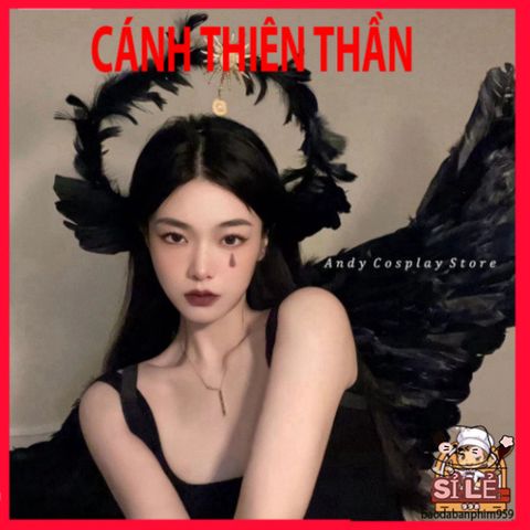 Bộ cánh cục cưng trắng xinh xắn kèm phụ kiện tóc lông vũ - Phụ kiện hóa trang độc đáo cho chụp hình thiên thần ác quỷ