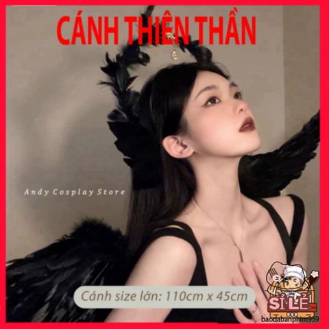 Bộ cánh cục cưng trắng xinh xắn kèm phụ kiện tóc lông vũ - Phụ kiện hóa trang độc đáo cho chụp hình thiên thần ác quỷ