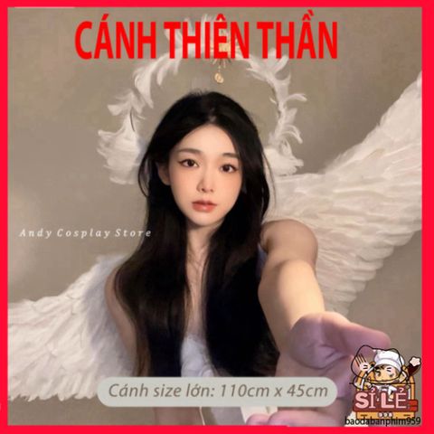 Bộ cánh cục cưng trắng xinh xắn kèm phụ kiện tóc lông vũ - Phụ kiện hóa trang độc đáo cho chụp hình thiên thần ác quỷ