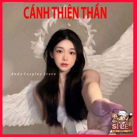 Bộ cánh cục cưng trắng xinh xắn kèm phụ kiện tóc lông vũ - Phụ kiện hóa trang độc đáo cho chụp hình thiên thần ác quỷ