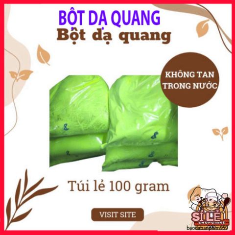Bột Dạ Quang Xanh Lá 100 Gram - Phát Sáng Huỳnh Quang Ứng Dụng An Toàn Đường Đi, Nghệ Thuật và Công Nghiệp