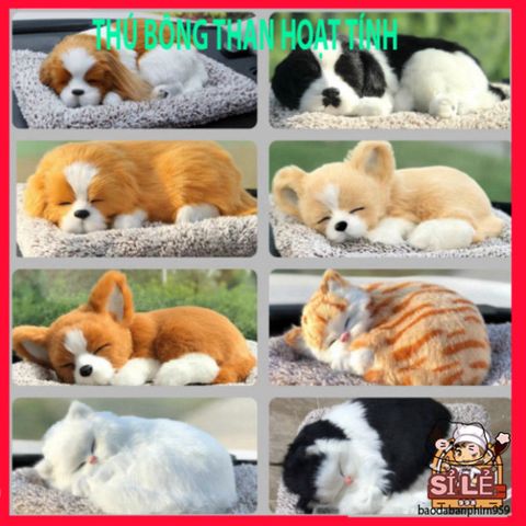 Thú Nhồi Bông Lõi Than Hoạt Tính Kháng Mùi - Phụ Kiện Trang Trí Taplo Xe Hơi & Bàn Làm Việc Khử Mùi, Lọc Không Khí