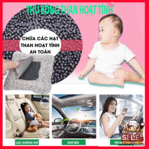 Thú Bông Lõi Than Hoạt Tính Phát Nhạc - Khử Mùi, Lọc Không Khí Cho Ô Tô, Trang Trí Bàn Làm Việc - Quà Tặng Dễ Thương