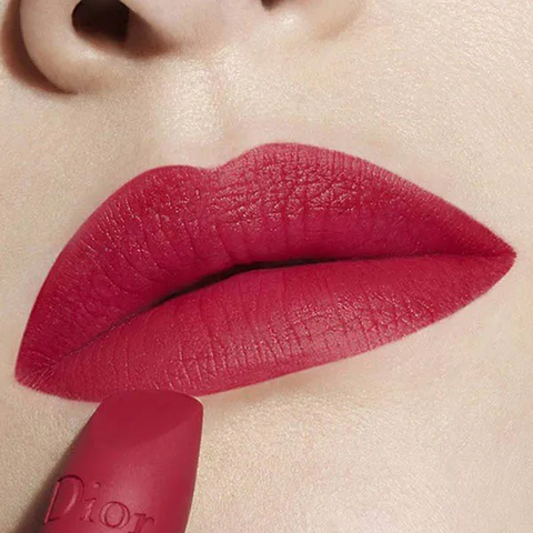 Son Dior Rouge Dior Matte 784 Rouge Rose - Son Môi Đỏ Hồng Cao Cấp Chính Hãng - Chất Son Mềm Mịn, Bền Màu 8 Tiếng