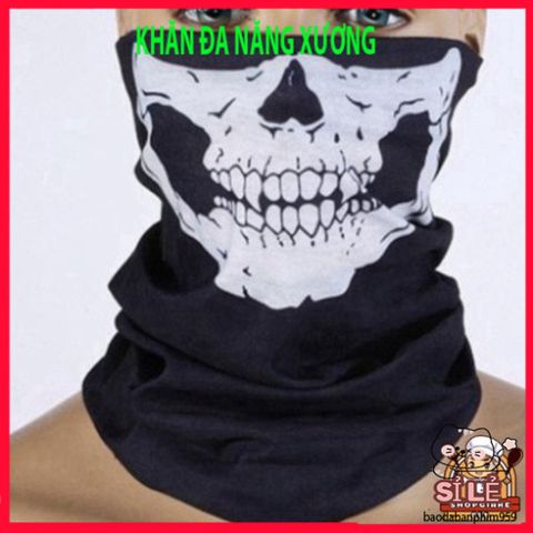 Khẩu Trang Đầu Lâu Đa Năng - Khăn Phượt Chống Nắng Vải Lanh Thoáng Mát, Phong Cách Thời Trang Cho Các Hoạt Động Ngoài Trời