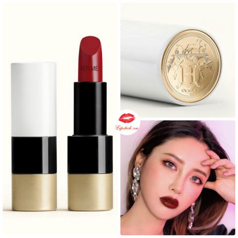 Son Hermes Mau 85 Rouge H Đỏ Mận Chính Hãng - Chất Son Mượt Mà, Thiết Kế Sang Trọng, Giúp Phái Đẹp Tự Tin và Quyến Rũ