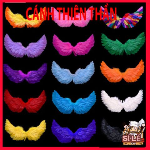 Cánh Cụp Cưng Cosplay Halloween - Phụ Kiện Lễ Hội Lông Vũ Độc Đáo Cho Người Lớn & Trẻ Em - Trắng/Đen/Đỏ/Hồng