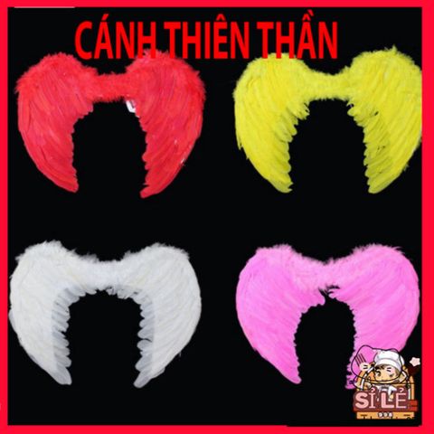 Cánh Cụp Cưng Cosplay Halloween - Phụ Kiện Lễ Hội Lông Vũ Độc Đáo Cho Người Lớn & Trẻ Em - Trắng/Đen/Đỏ/Hồng