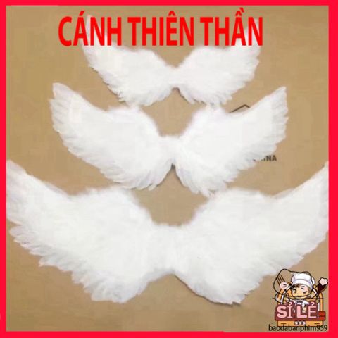 Cánh Cụp Cưng Cosplay Halloween - Phụ Kiện Lễ Hội Lông Vũ Độc Đáo Cho Người Lớn & Trẻ Em - Trắng/Đen/Đỏ/Hồng