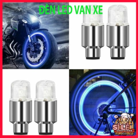 Đèn LED Gắn Nắp Van Bánh Xe - Chống Thấm Nước Trang Trí Phát Sáng Cho Ô Tô, Xe Máy, Xe Đạp - An Toàn Ban Đêm