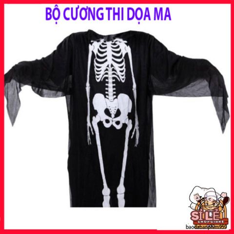 Bộ Trang Phục Ma Halloween Khung Xương - Mặt Nạ và Găng Tay Xương cho Bữa Tiệc - Hóa Trang Dành Cho Trẻ Em và Thanh Thiếu Niên