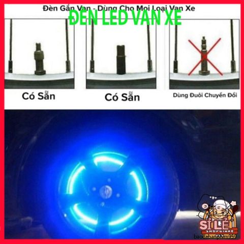 Bộ 2 Đèn LED Neon Gắn Van Xe Đạp và Xe Máy - Đèn Chiếu Sáng An Toàn, Cảm Biến Thông Minh Nhiều Màu Sắc thú Vị