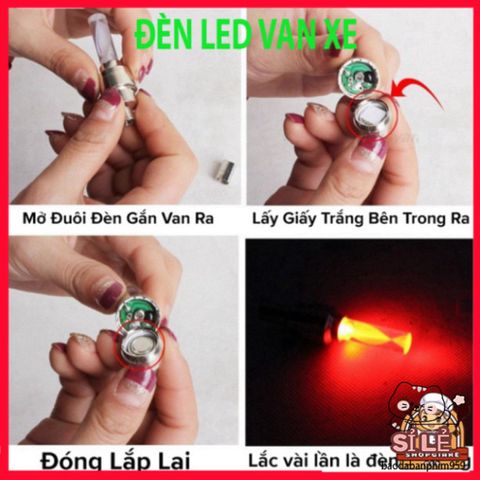 Bộ 2 Đèn LED Neon Gắn Van Xe Đạp và Xe Máy - Đèn Chiếu Sáng An Toàn, Cảm Biến Thông Minh Nhiều Màu Sắc thú Vị