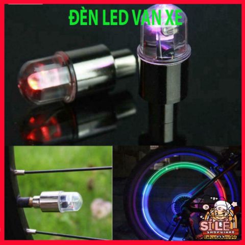 Bộ 2 Đèn LED Gắn Nắp Van Bánh Xe Hơi/Xe Máy - Đèn Phát Sáng Chống Nước và Bền Bỉ, An Toàn Khi Lái Xe Ban Đêm