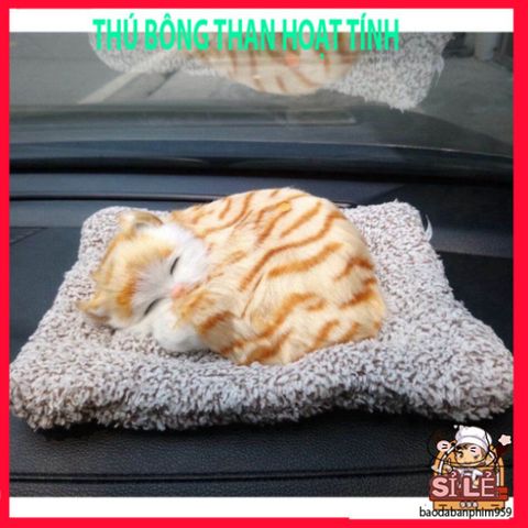 Cún Mèo Than Hoạt Tính 21x28cm - Khử Mùi Ô Tô, Trang Trí Taplo Dễ Thương, Giải Pháp Thoáng Khí Hiệu Quả, An Toàn cho Gia Đình