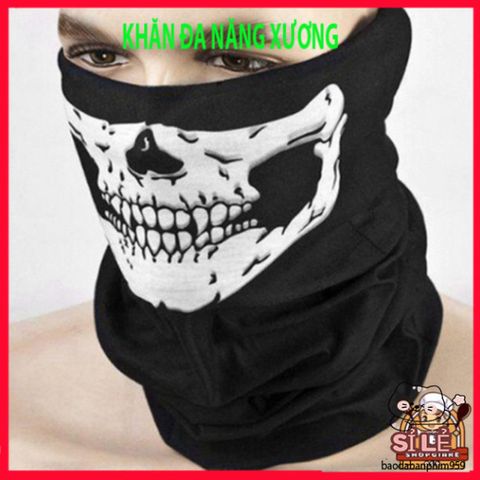 Combo 8 Khăn Đa Năng Xương Sọ - Khăn Phượt Đa Chức Năng Màu Sắc Nổi Bật, Chất Vải Thun Co Giãn 50cm, Phù Hợp Mọi Hoạt Động