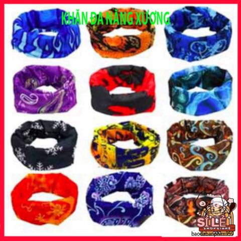 Khăn Đa Chức Năng Hình Đầu Lâu Xương Gradient Xanh - Vải Lanh Thoáng Mát, Co Giãn, Phong Cách Thời Trang Summer Outdoor
